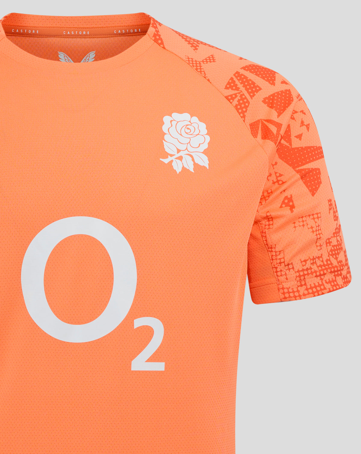 England Rugby Men's Performance Short Sleeve Shirt - Melon - Melon
