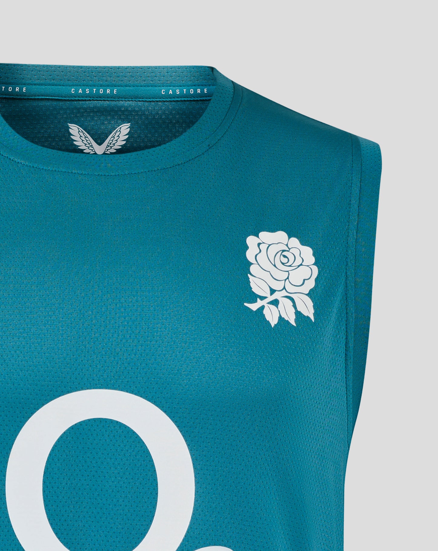 Men’s England Rugby 25/26 Performance Sleeveless T-Shirt – Storm Blue