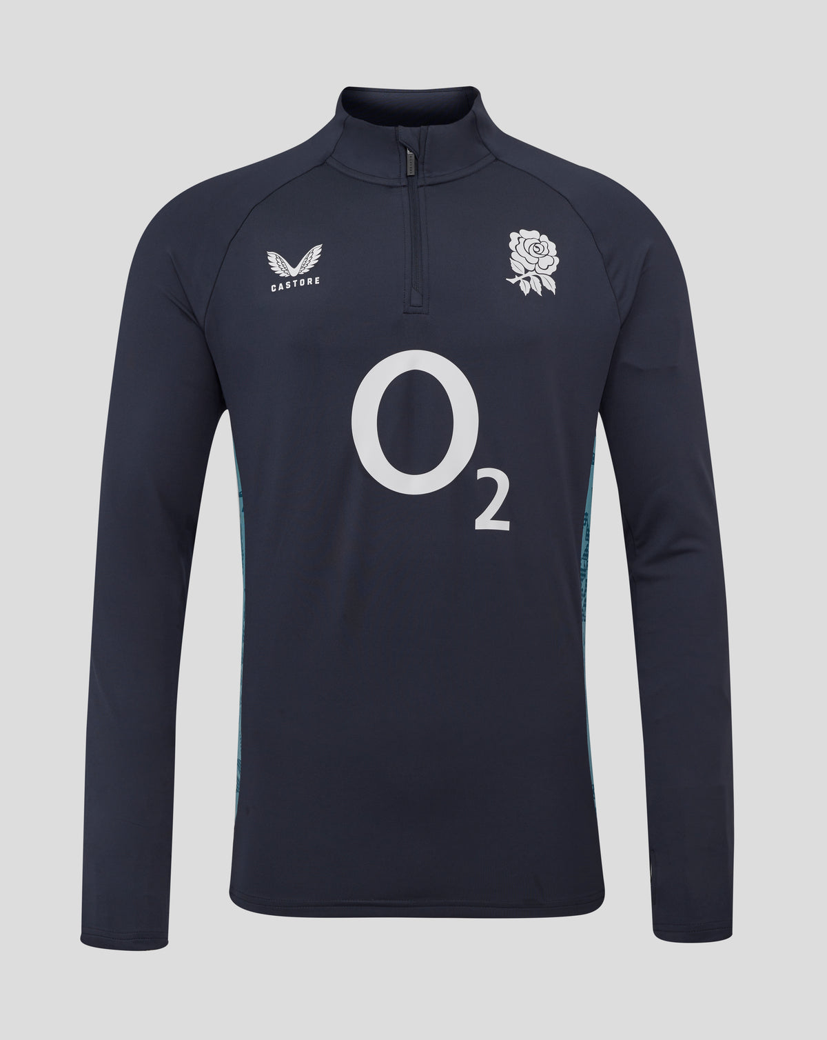 Men’s England Rugby 25/26 Performance Long Sleeve Midlayer Top – Inkwell - Inkwell/Storm Blue