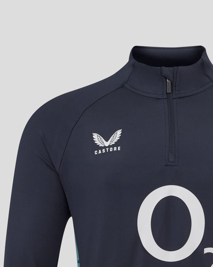 Men’s England Rugby 25/26 Performance Long Sleeve Midlayer Top – Inkwell