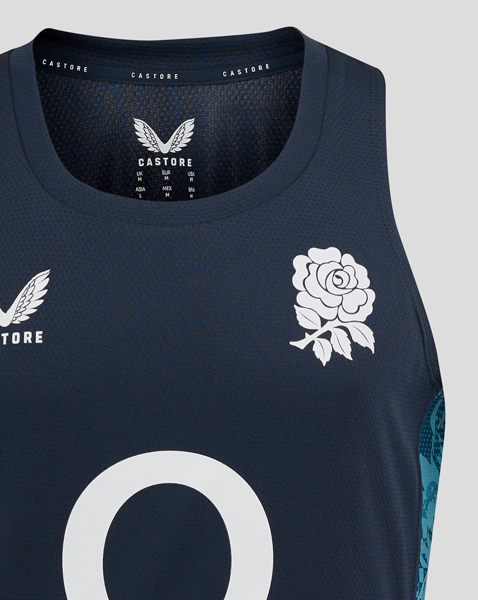 Herren England Rugby 25/26 Performance Ärmellos Tanktop – Tintenblau - Inkwell/Storm Blue