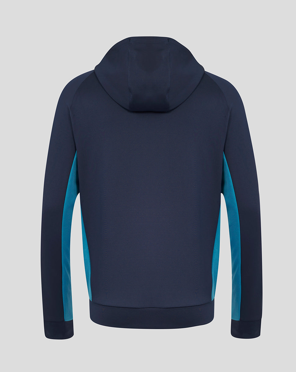 Sudadera de manga larga con cremallera completa England Rugby 25/26 Performance de hombre – Inkwell - Inkwell/Storm Blue