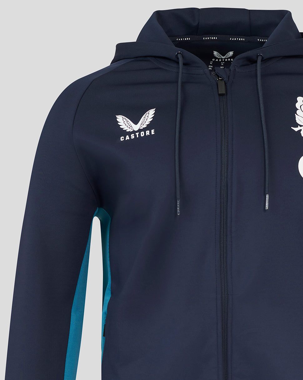 Sudadera de manga larga con cremallera completa England Rugby 25/26 Performance de hombre – Inkwell - Inkwell/Storm Blue