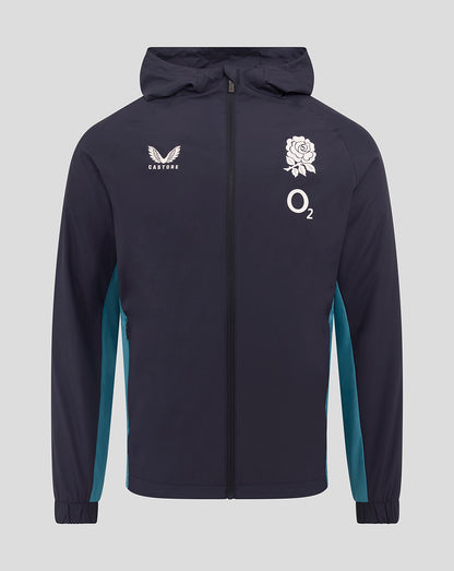 Men’s England Rugby 25/26 Performance Long Sleeve Shower Jacket – Inkwell