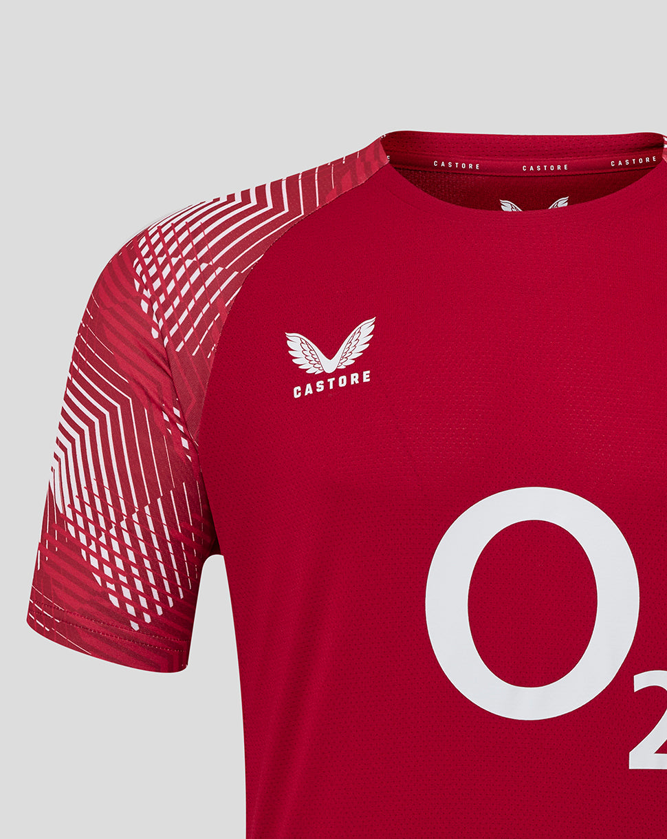 England Rugby Men’s 25/26 Pre Match Short Sleeve T-Shirt – Red