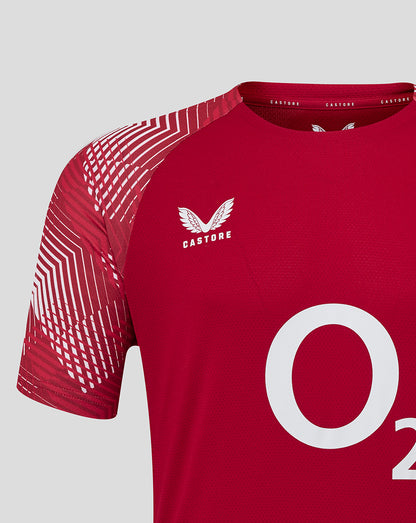 England Rugby Men’s 25/26 Pre Match Short Sleeve T-Shirt – Red