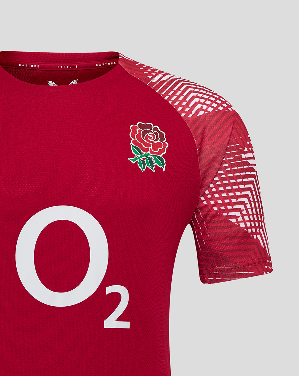 England Rugby Men’s 25/26 Pre Match Short Sleeve T-Shirt – Red