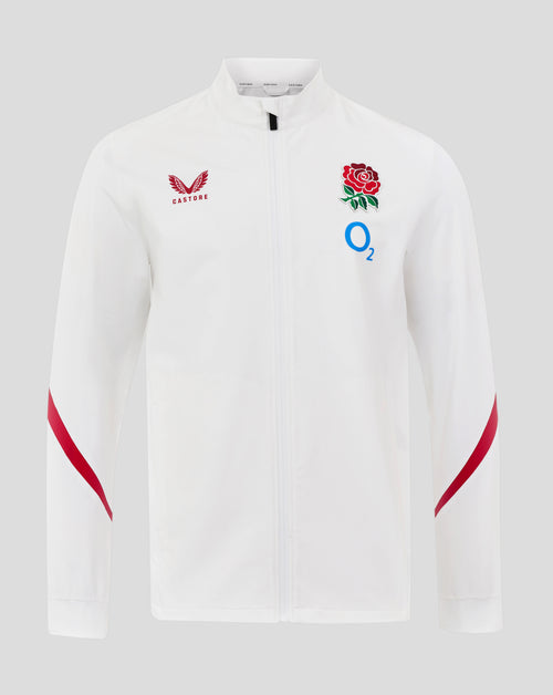 England Rugby Men's  Long Sleeve Anthem Jacket O2 – Brilliant White