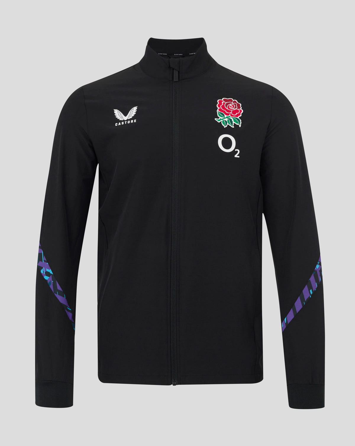England Rugby Men's Alternate Anthem Jacket O2 - Caviar - Caviar/Swim Cap/Royal Purple