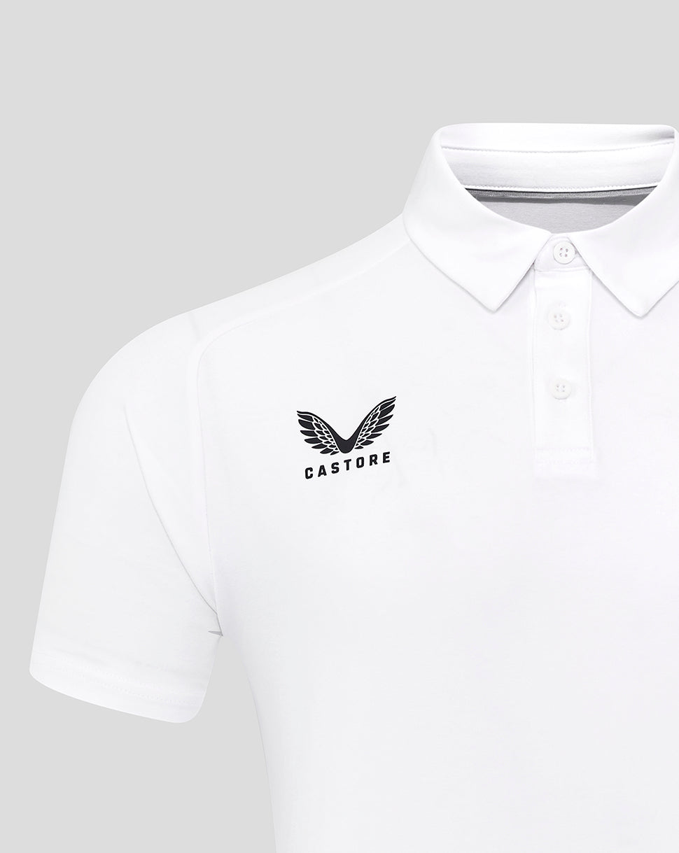 Men's England Rugby 25/26 Travel Short Sleeve Polo - Brilliant White - Brilliant White