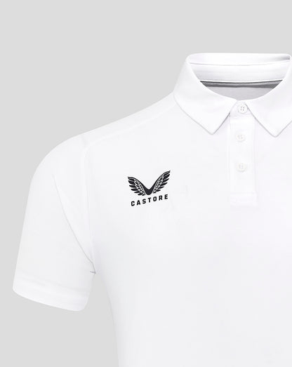 Men's England Rugby 25/26 Travel Short Sleeve Polo - Brilliant White