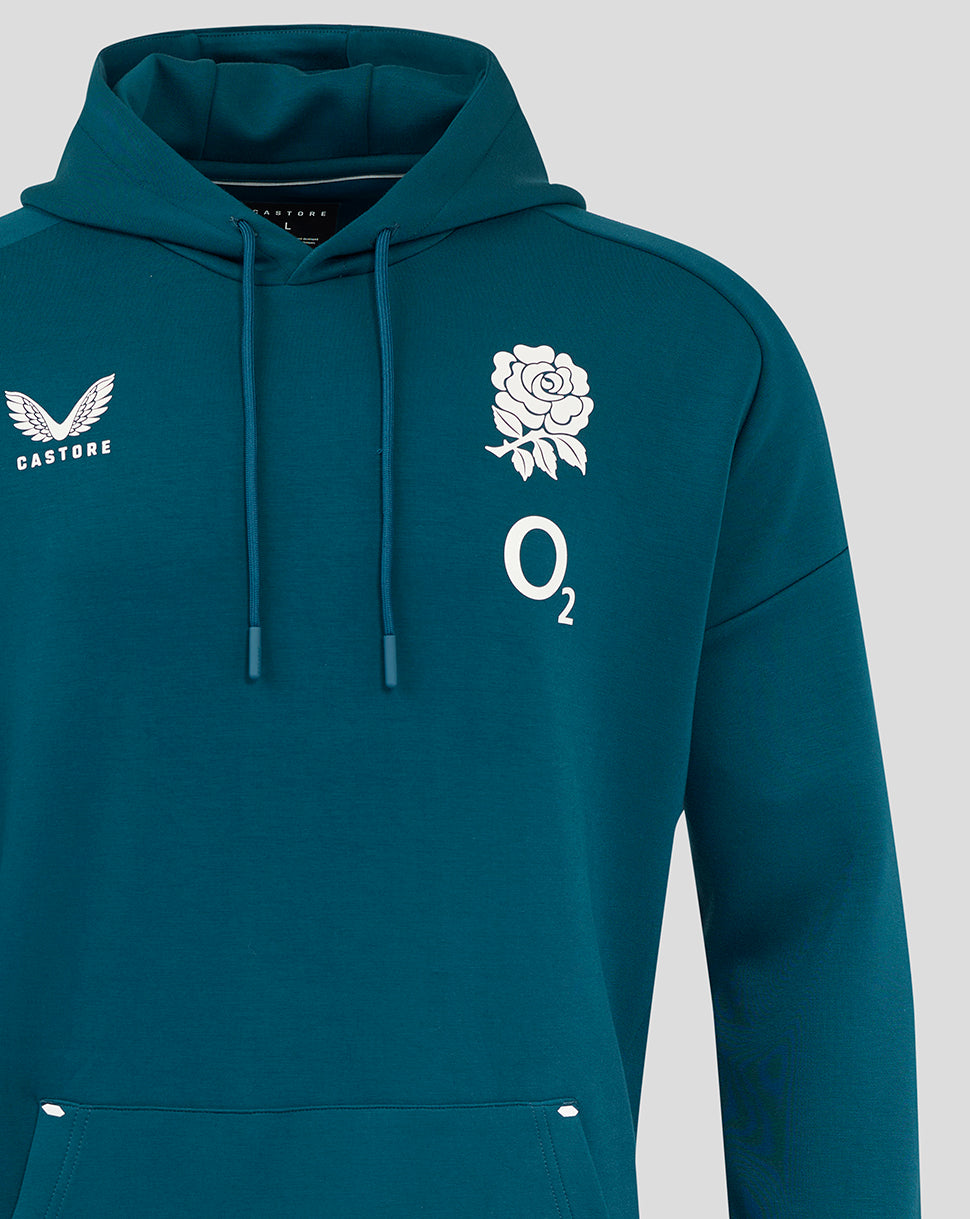 England Rugby Herren Travel Overhead Hoodie O2 – Reflecting Pond - Reflecting Pond