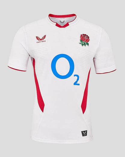 Men’s England Rugby 25/26 Home Pro Short Sleeve Shirt – Brilliant White