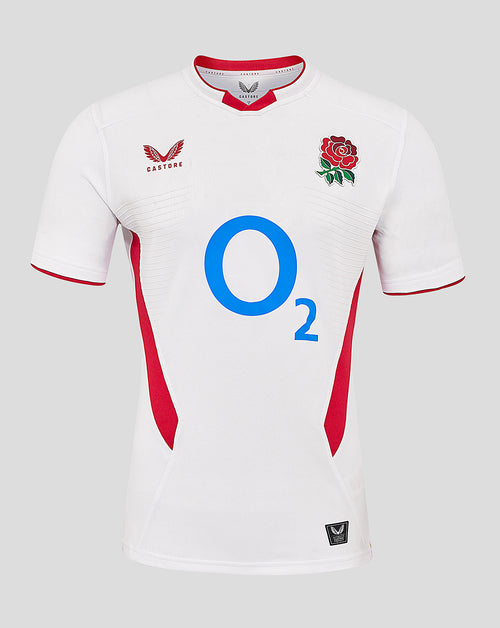 Men’s England Rugby 25/26 Home Pro Short Sleeve Shirt – Brilliant White