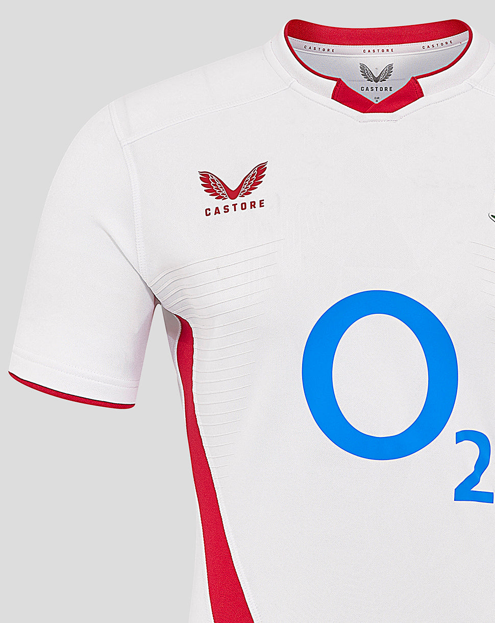 Men’s England Rugby 25/26 Home Pro Short Sleeve Shirt – Brilliant White - White