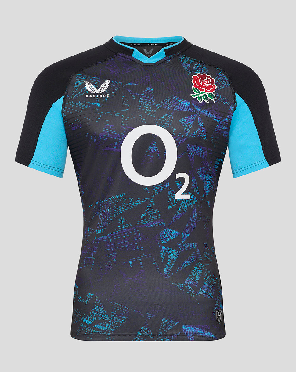 Heren England Rugby Alternate Pro shirt met korte mouw – Caviar - Caviar