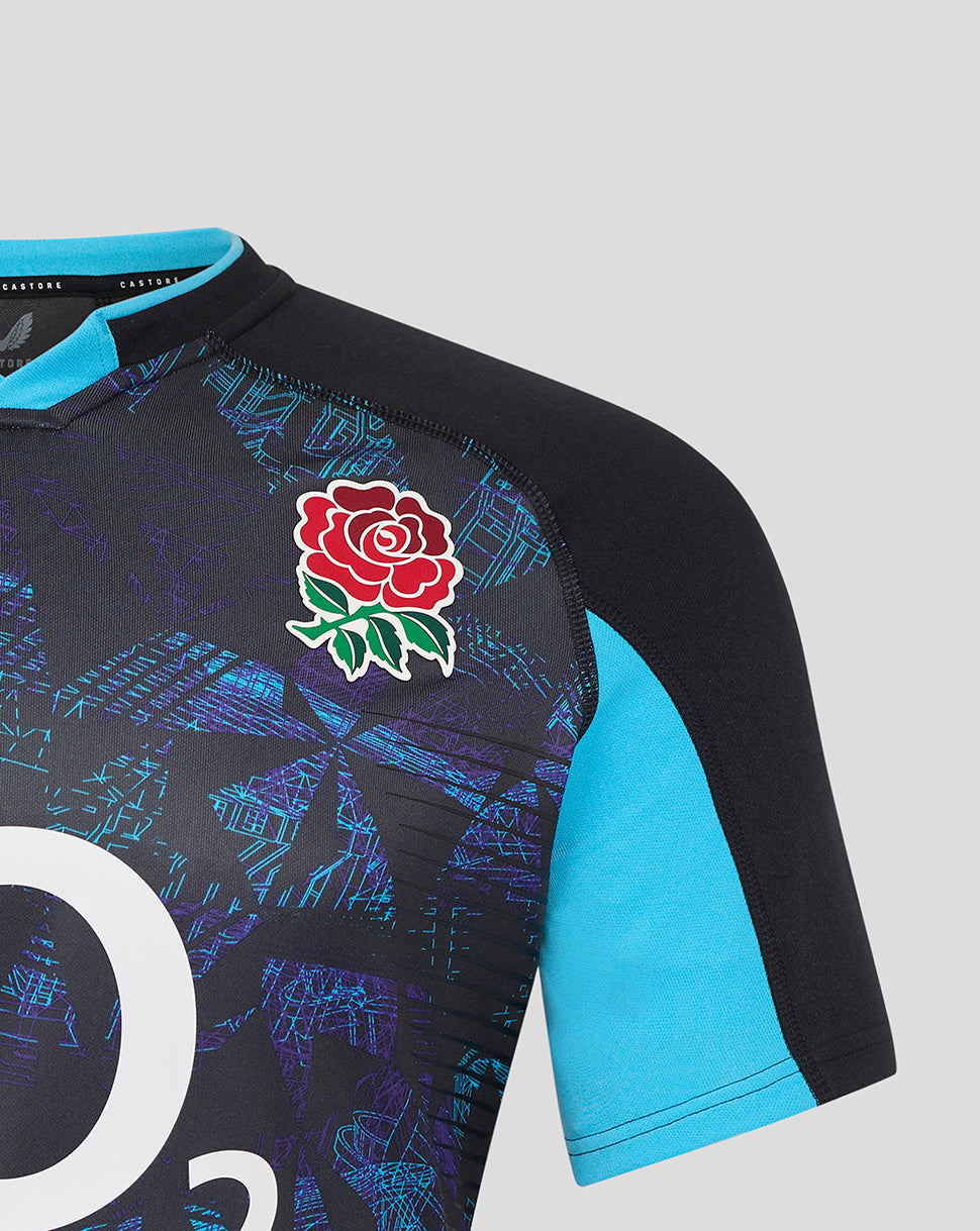 Heren England Rugby Alternate Pro shirt met korte mouw – Caviar - Caviar