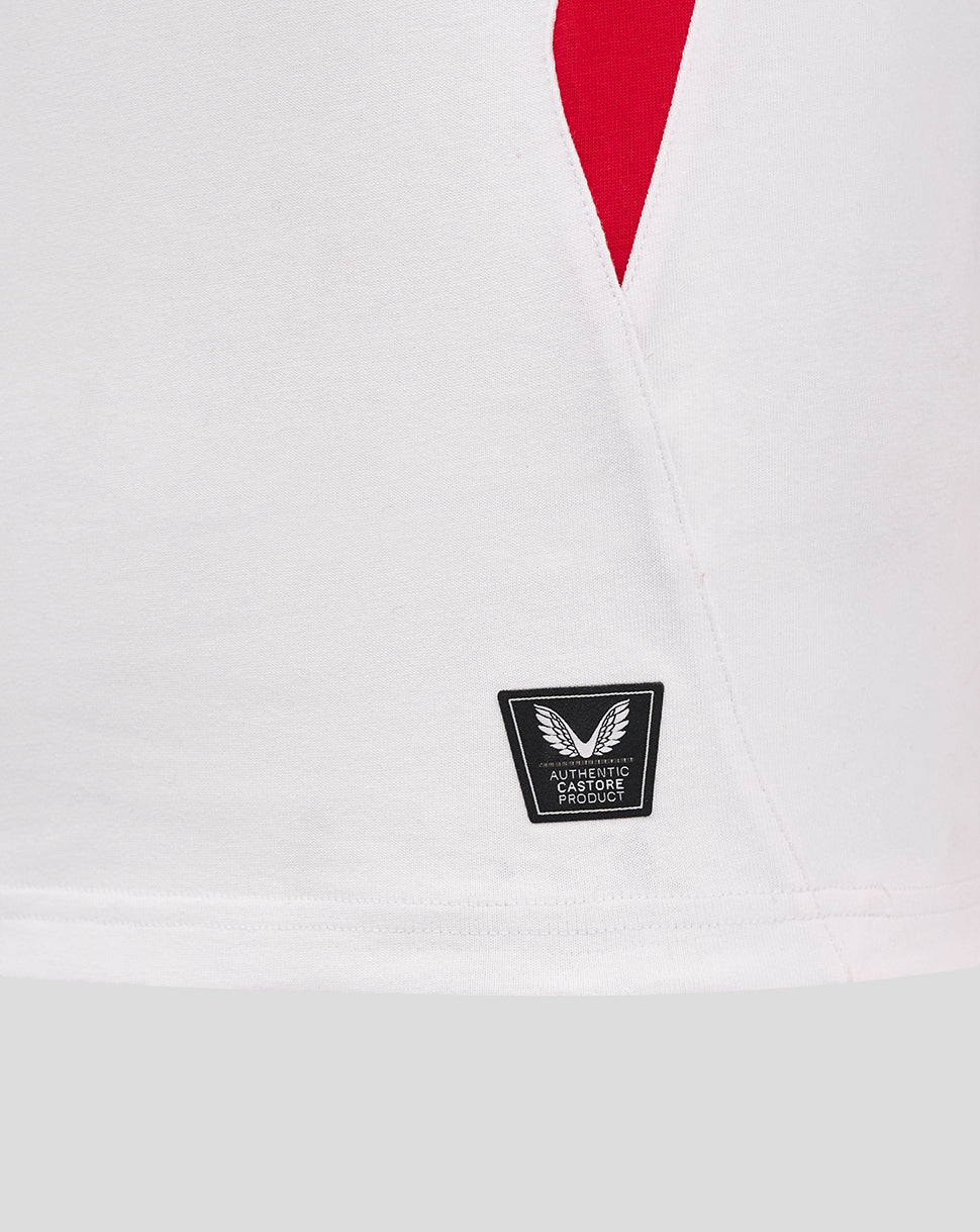 Men’s England Rugby 25/26 Home Classic Short Sleeve Shirt – Brilliant White - Brilliant White/Lipstick Red