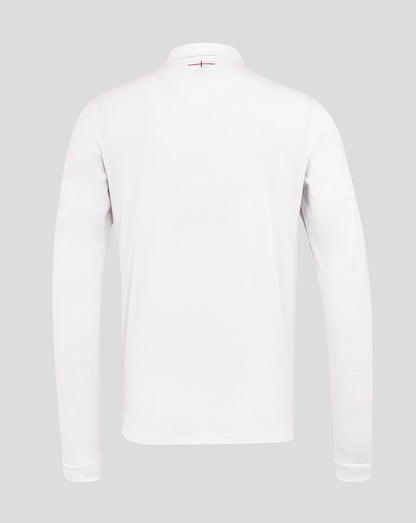 Men’s England Rugby 25/26 Home Classic Long Sleeve Shirt – Brilliant White