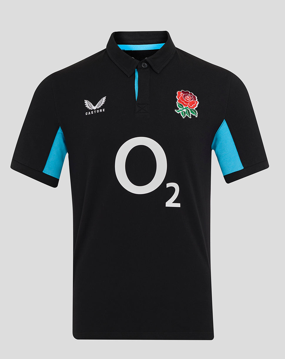 Herren England Rugby Alternate Classic Kurzarm-Trikot – Caviar - Caviar/Swim Cap