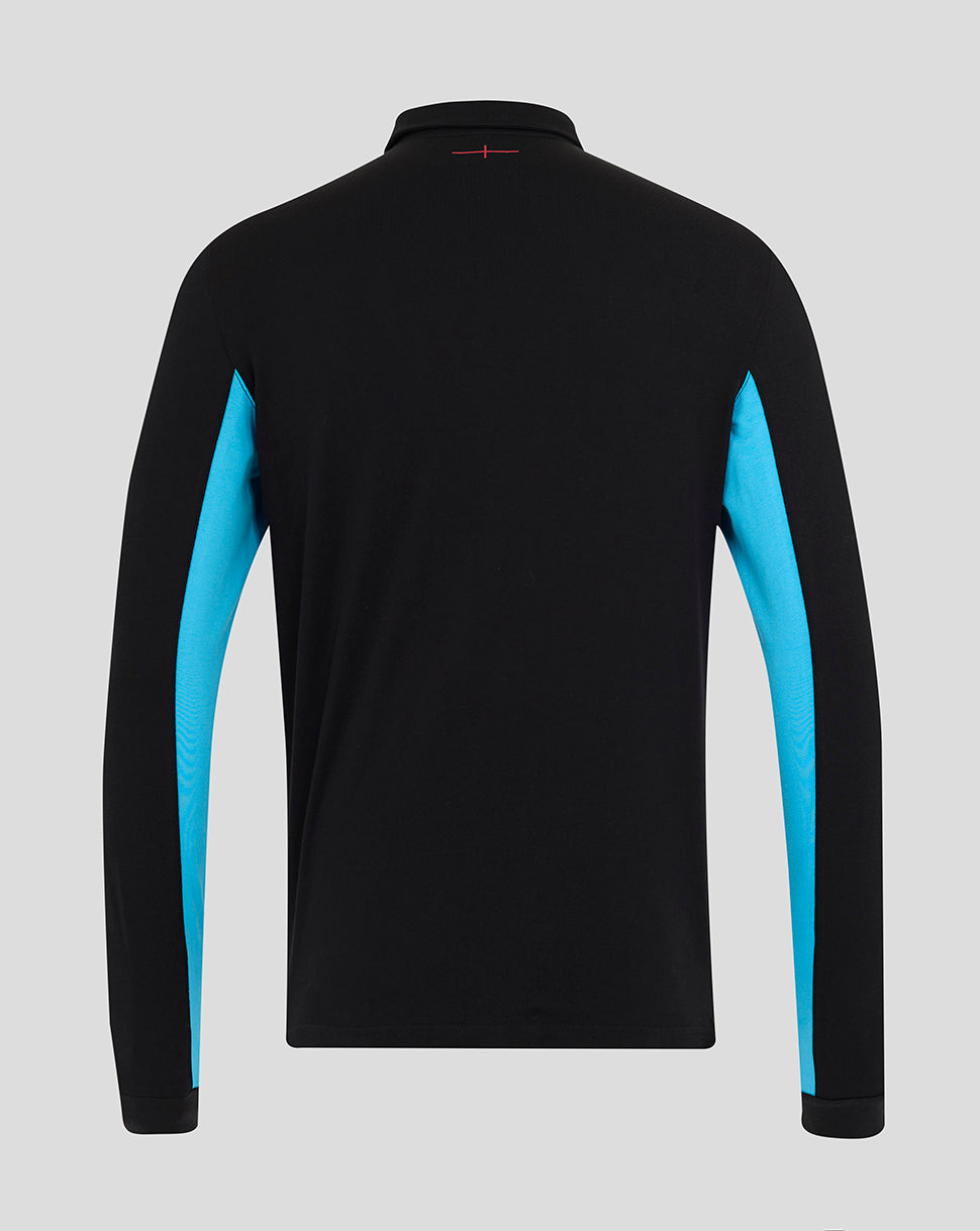 Men’s England Rugby Alternate Classic Long Sleeve Shirt – Caviar - Caviar/Swim Cap