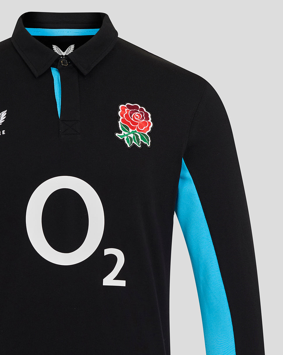 Men’s England Rugby Alternate Classic Long Sleeve Shirt – Caviar - Caviar/Swim Cap