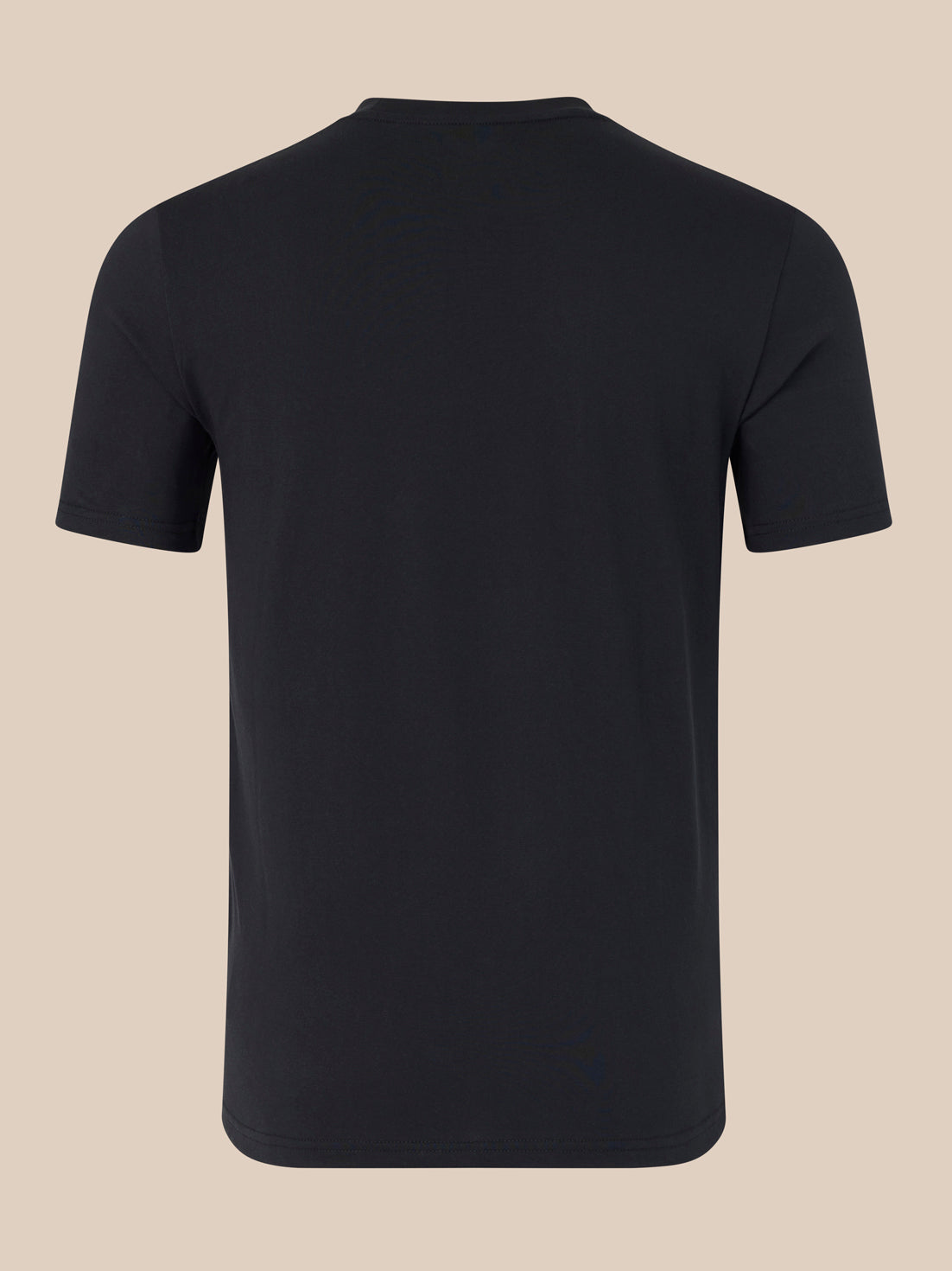 Black t-shirt on a beige background