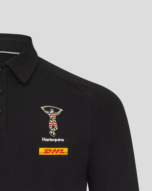 Harlequins Men's 25/26 Travel Polo Shirt
