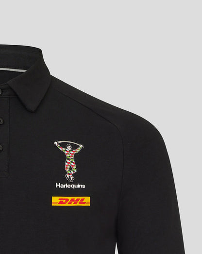 Harlequins Men's 25/26 Travel Polo Shirt