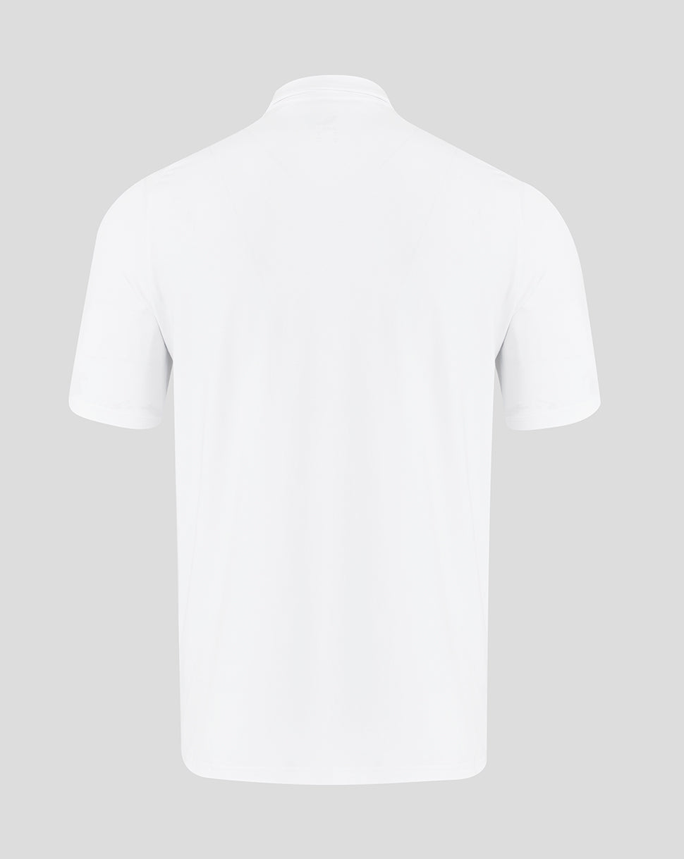 Saracens Men's 25/26 Travel Short Sleeve Polo - White