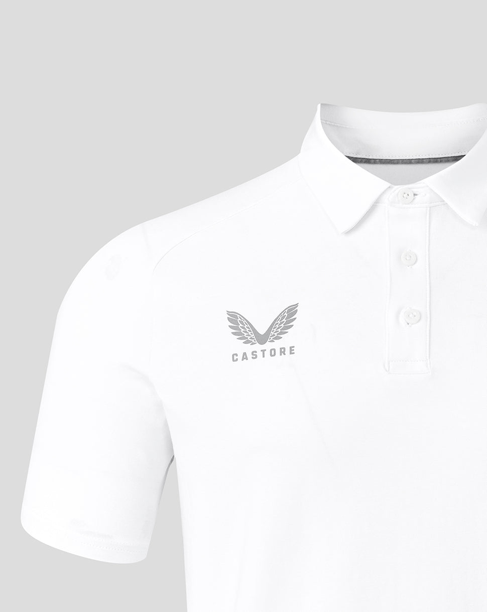 Saracens Men's 25/26 Travel Short Sleeve Polo - White