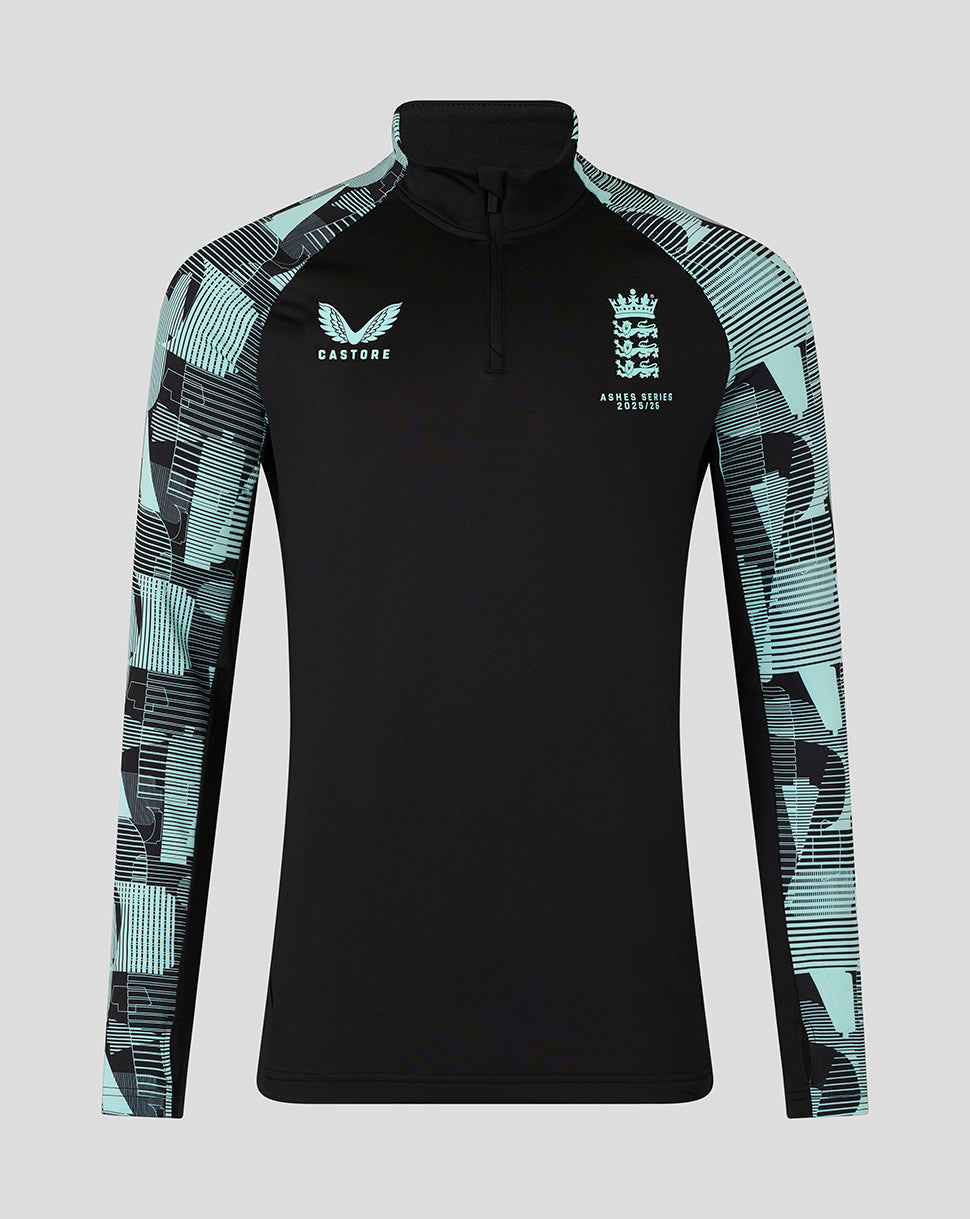 England Cricket Ashes Junior 25/26 Pro Quarter Zip Training Top