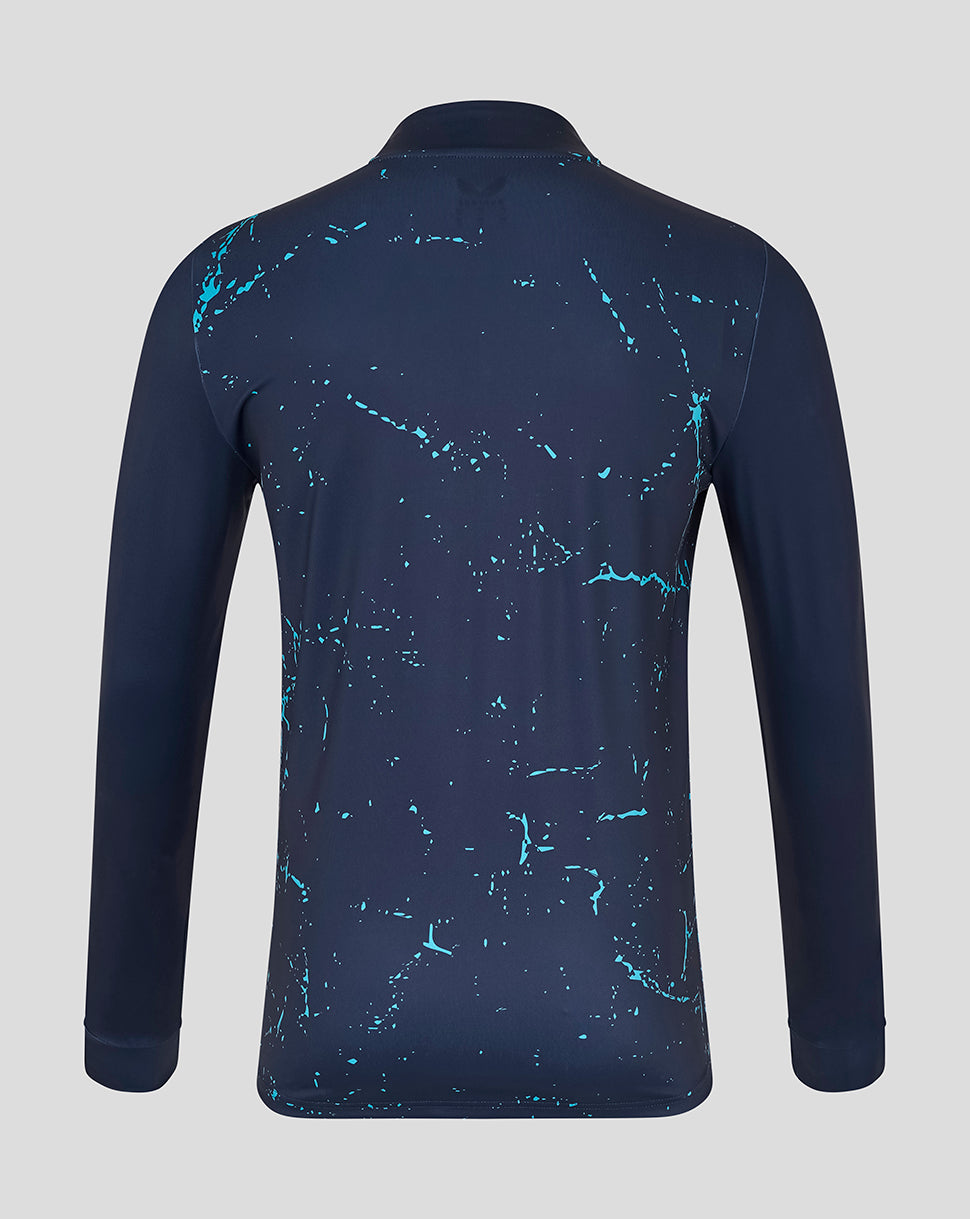 Yorkshire Cricket Herren 26/27 Graphic Performance 1/4-Zip-Oberteil - Peacoat