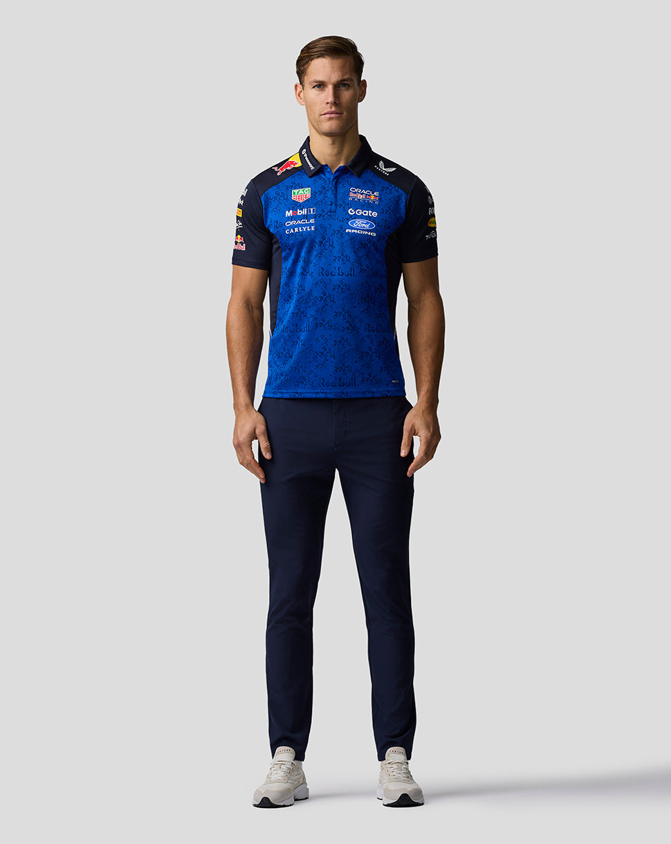 Polo Oracle Red Bull Racing Hombre Teamline – Cielo nocturno / Surf the Web - Night Sky/Surf The Web