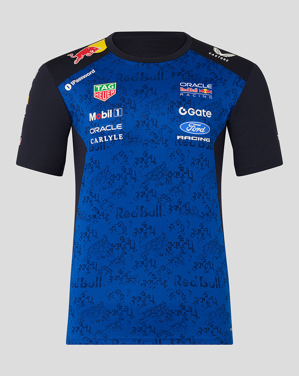 Camiseta Oracle Red Bull Racing Hombre Teamline Set Up – Cielo nocturno / Surf the Web - Night Sky/Surf The Web