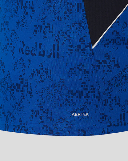Blue athletic shirt with Red Bull and Aertek branding on a white background