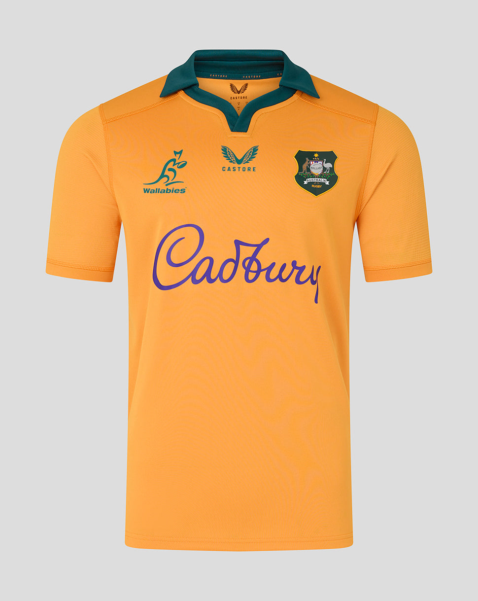 Camiseta Rugby Australia Hombre Wallabies Local – Dorado - Dorado/Verde