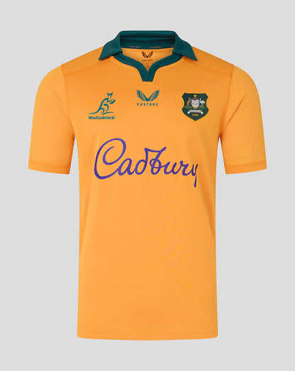 Orange sports jersey with Cadbury branding on a gray background