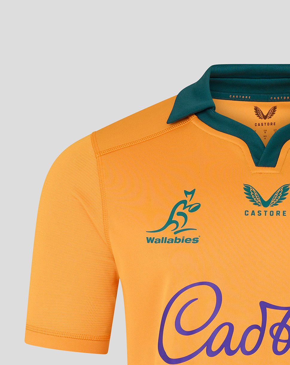Camiseta Rugby Australia Hombre Wallabies Local – Dorado - Dorado/Verde