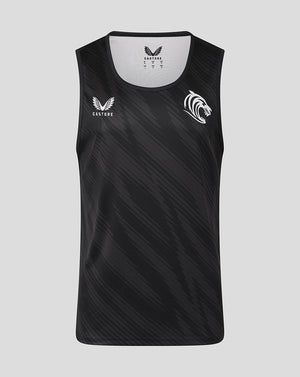 Leicester Tigers Men's 25/26 Vest Straight Back - Black