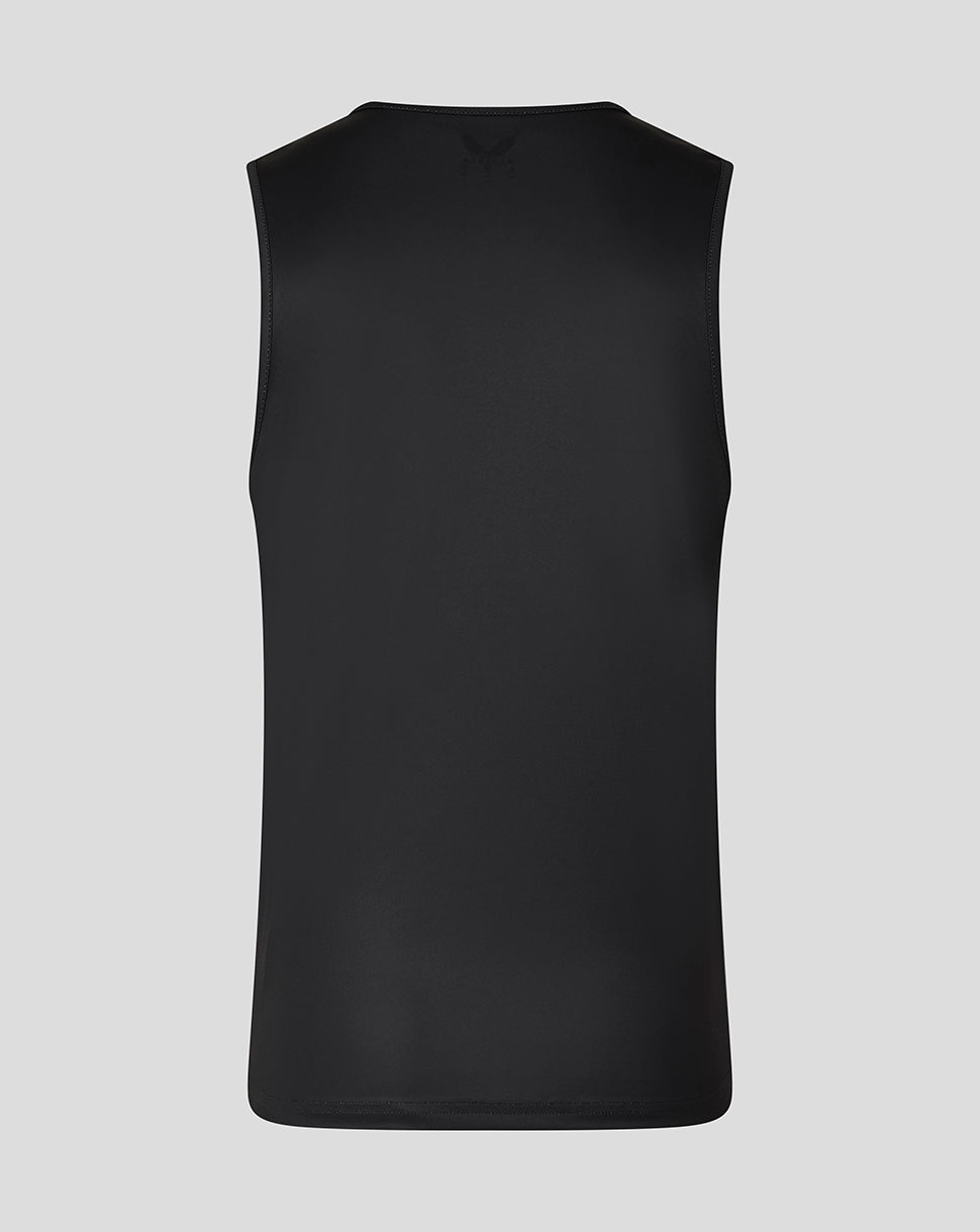 Chaleco Leicester Tigers Hombre 25/26 Straight Back – Negro - Negro