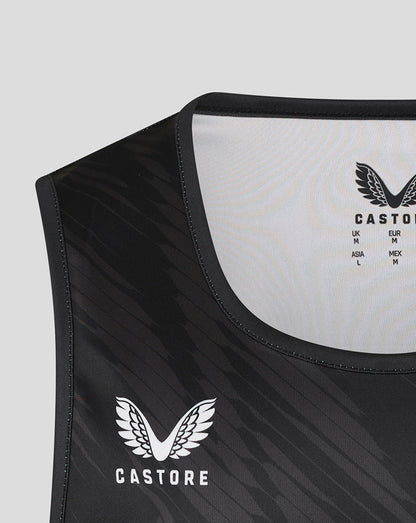 Leicester Tigers Men's 25/26 Vest Straight Back - Black