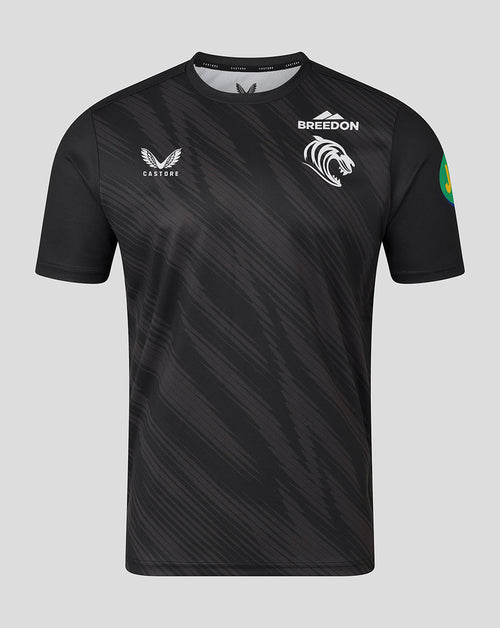 Leicester Tigers Men's 25/26 Warm Up T-Shirt - Black