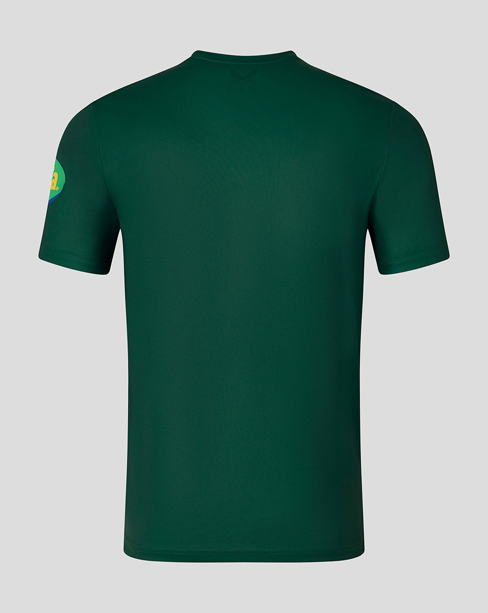 Leicester Tigers Men's 25/26 Warm Up T-Shirt - Dark Green - Dark Green