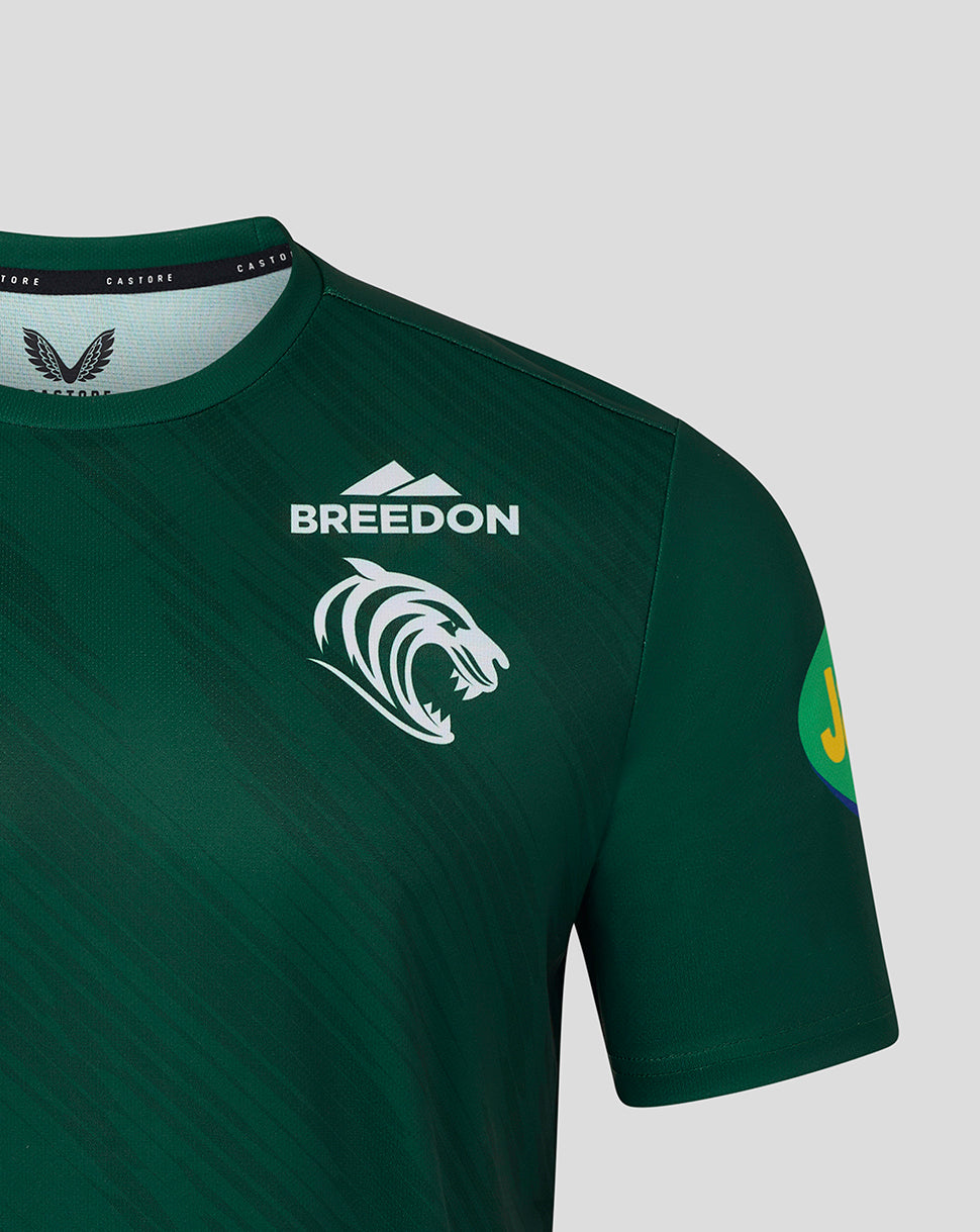 Leicester Tigers Men's 25/26 Warm Up T-Shirt - Dark Green - Dark Green