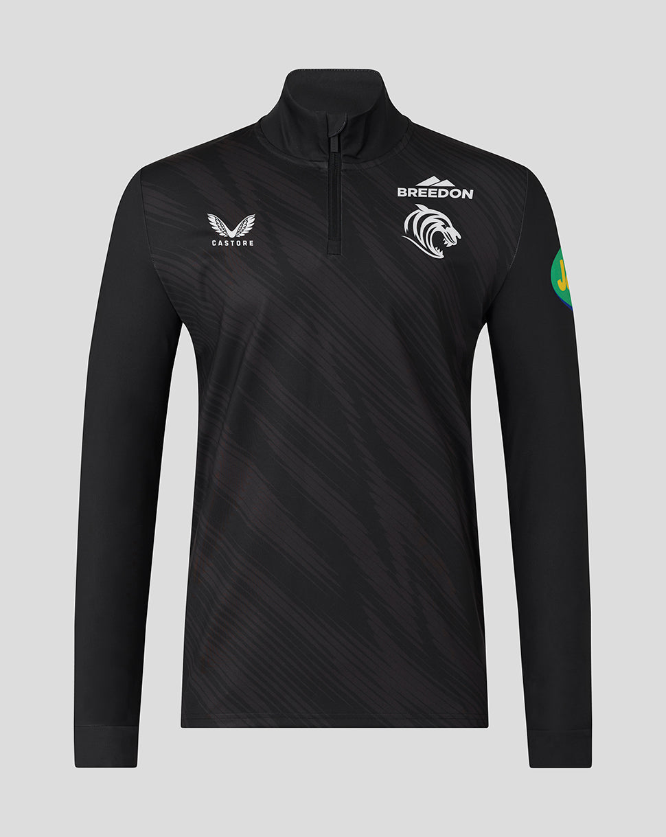 Leicester Tigers heren 25/26 training 1/4 zip – zwart - Zwart