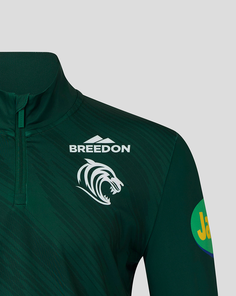 Leicester Tigers Herren 25/26 Trainings-1/4-Zip – Dunkelgrün - Dunkelgrün