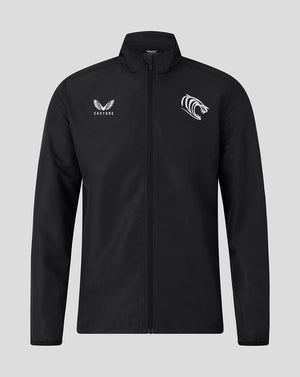 Leicester Tigers Men's 25/26 Woven Pre Match Jacket - Black