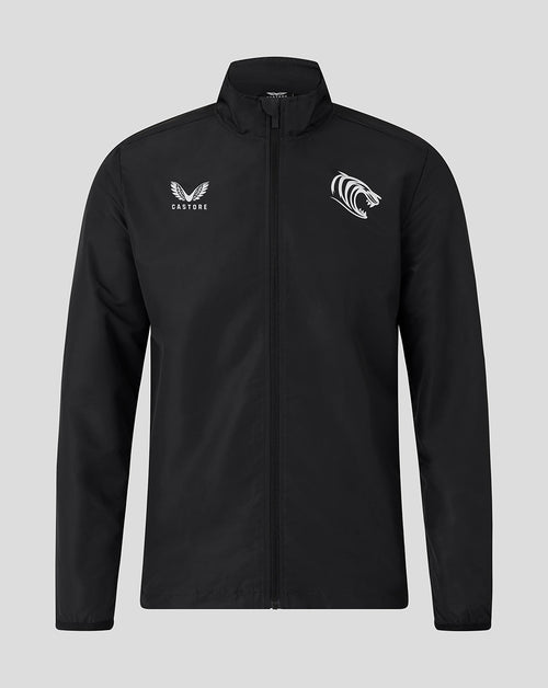 Leicester Tigers Men's 25/26 Woven Pre Match Jacket - Black