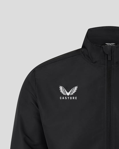 Leicester Tigers Men's 25/26 Woven Pre Match Jacket - Black